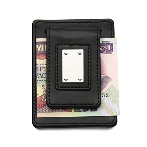 2-in-1 Personalized Leather Money Clip Wallet for Men - Fathers Day Gift, Magnetic ID Clip and Bank Card Slots2