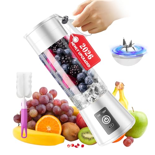 Image of Cordless Portable Personal Size Blender - Mini Blender Make Smoothies and Shakes, 380Ml BPA Free Travel Cup, Powerful Blending Suit in Office /Home /Gym