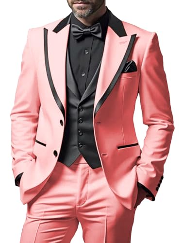 Mens Tuxedo Suit Set Slim Fit 3 Piece Tuxedo for Men Wedding Prom Suits Formal Fashion4