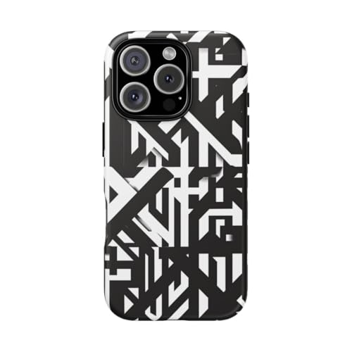 Coque iPhone 16 Pro géométrique rigide mate contre les rayures