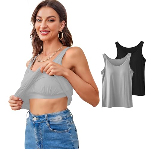 Camisetas femininas com sutiã embutido, alças finas, para treino, ioga, regatas básicas, acolchoadas