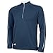 adidas Golf Men's 3-Stripes Piped 1/4 Zip Jacket, Lead/White, Large