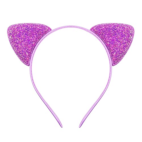 Fascia per capelli con orecchie di gatto in pizzo per feste di trucco, fascia per capelli sexy con orecchie di gatto, accessorio per costume per Halloween