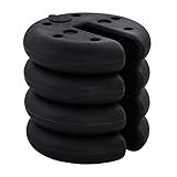 Partyzelt Gewicht Pavillongewicht befüllbar bis 5 kg aus HDPE-Kunststoff schwarz Ø25x6cm für stabile Zeltbefestigung