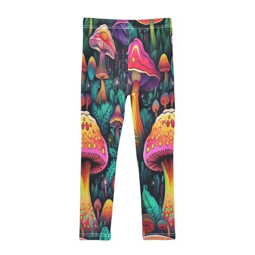Bolaz Toddler Girls Leggings Printed Yoga Pants Leggings Magic Mushroom for Kids2