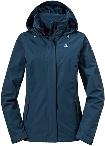 Schöffel Damen Jacket Gmund L, wind- und wasserdichte Regenjacke,...