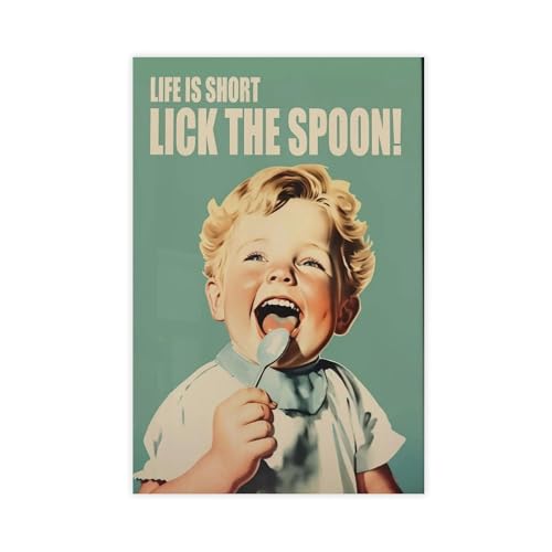 Poster rétro sur toile imprimable WJWART 60x90 cm pour déco de chambre