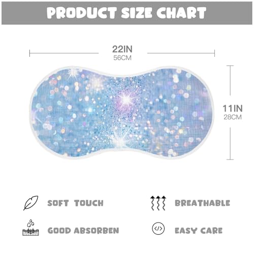 2 Pack Baby Burp Cloths, Soft Absorbent Burping Cloths for Babies, Cotton Milk Spit Up Rags, Large Size for Newborns, Baby Boys and Girls (Beautiful Sparkle)4