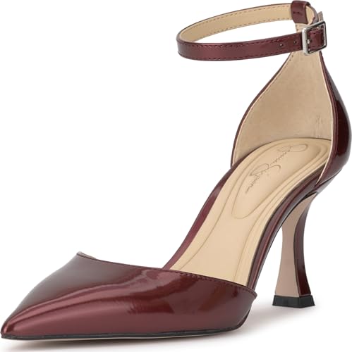 Jessica Simpson Womens Foxena Padded Insole Leather Ankle Strap