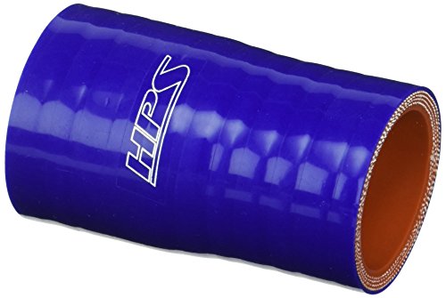 Image of HPS HTSR-138-150-BLUE Silicone High Temperature 4-ply Reinforced Reducer Coupler Hose, 100 PSI Maximum Pressure, 3 inch Length, 1-3 /8 inch > 1-1 /2 inch ID, Blue