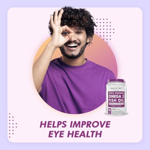 Image of HealthyHey Nutrition Triple Strength Fish Oil - Omega 3 (2000 Mg) Burpless - 90 Softgels (600 EPA & 400 DHA)