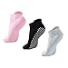 NEWCHAO Grip rutschfeste Anti Rutsch Socken für Frauen und Männer, 3 Paar Unisex Socken für Yoga Home Workout Barre Pilates Schwangerschaft