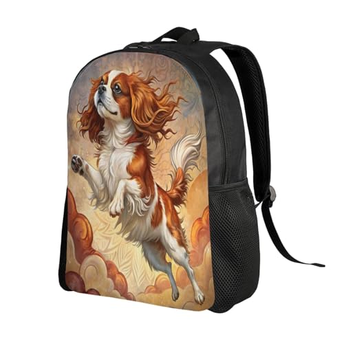 Comfort Fit Unisex Spaniel Flying Stars Backpack Durable for Daily Commute & Travel Adventures 16 Inch2