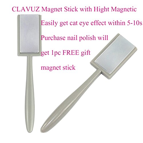 CLAVUZ Magnetic Nail Polish Set 5pcs Gel Polish with Top and Base Coat with 50 pcs Remover Wrap Soak Off UV LED Nail Art Kit 1pc Magic Magnet Stick Free Set DIY Manicure at Home - Thumbnail 5