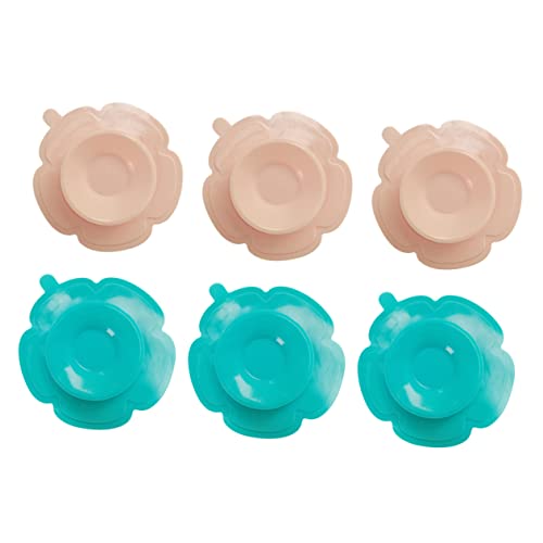 ERINGOGO Suction Mat for Boys and Girls Plate 6pcs Baby Plate Suction Pad Plate Bowl Toddler Food Suction Pad Baby Tableware Sucker
