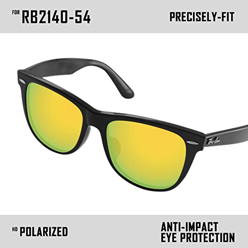 Image of TRUSHELLPolarized Replacement Lenses for Ray-Ban Wayfarer RB2140 54mm Sunglass Golden Yellow - Polarized