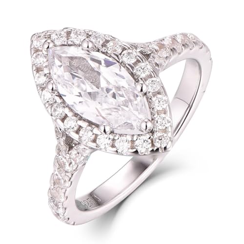 Marquise CZ Engagement Ring, Cubic Zirconia Engagement Ring, Silver Wedding Ring, Bridal Ring, 925 Sterling Silver Travel Ring, Solitaire Marquise Ring, Size 2.5-15 ML2487A