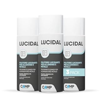 CAMP Lucidal - Polish Lucidante Spray per Alluminio Metalli e PVC ad Azione Protettiva, Ideale per Rinnovare e Lucidare le Superfici - Elimina Rapidamente Aloni e Impronte, Made in Italy, 3 x 400 ml