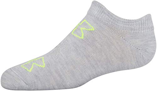 Under Armour Kids' Standard Essential 2.0 Lightweight No Show Socks, 6-Pairs, Halo Gray/Heather Assorted, Small3