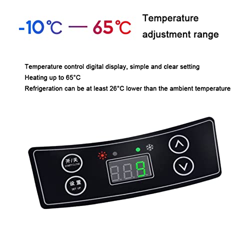 Refrigerador compresor portátil – Mini enfriador eléctrico para coche, viajes, pesca, uso al aire libre y en el hogar con opciones de alimentación de 12 V/24 V/220 V