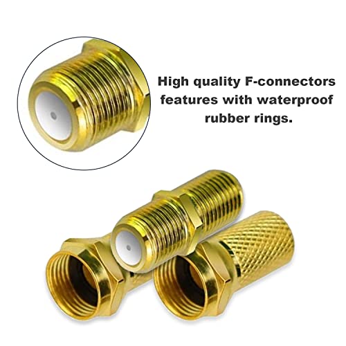 VIKSAUN Connettori F, 12 connettori RG6 e 6