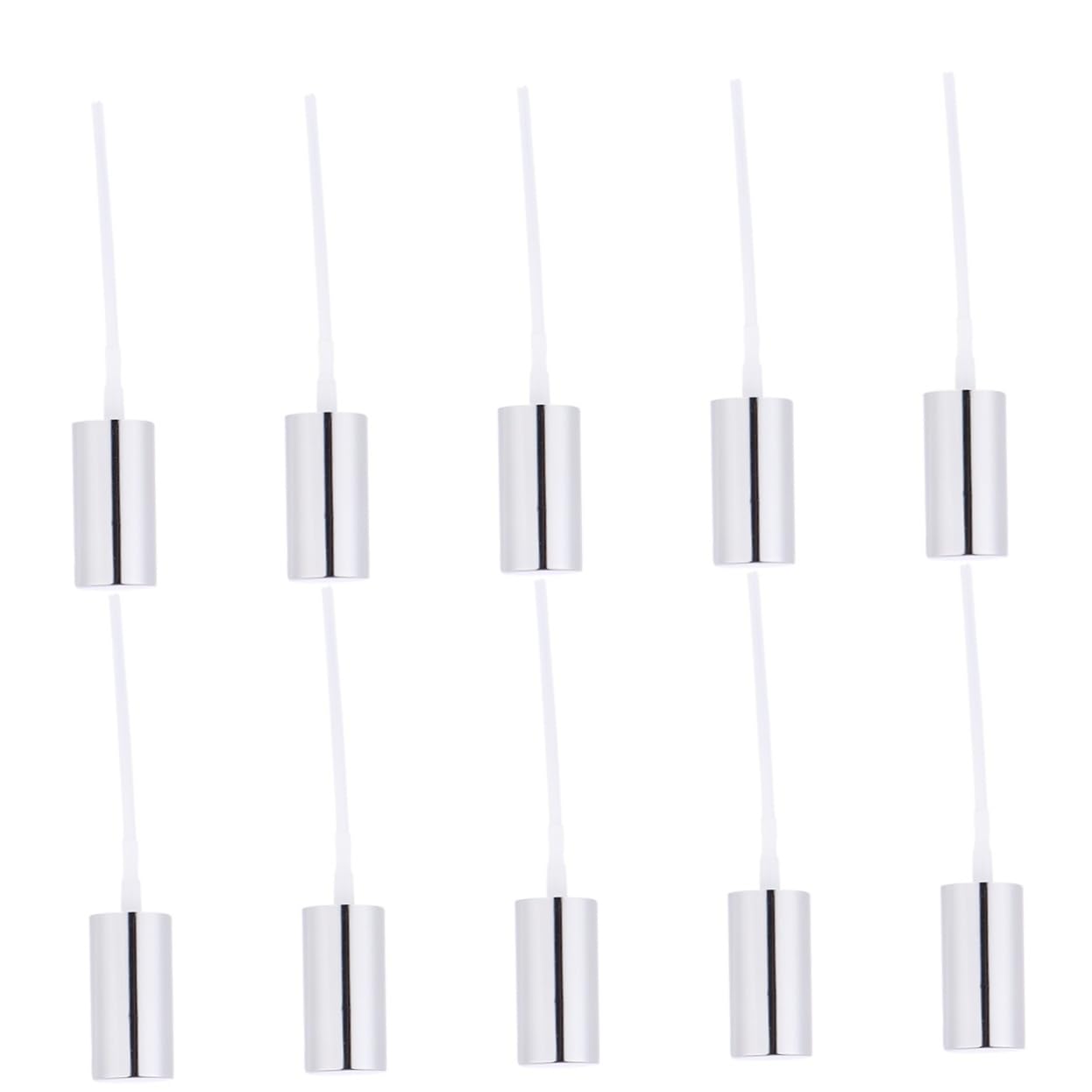 Mikikit 10pcs Fine Mist Bottle Replacement Alumite Tops for Watering Bonsai Household Cleaning Easy to Use Silver Finish