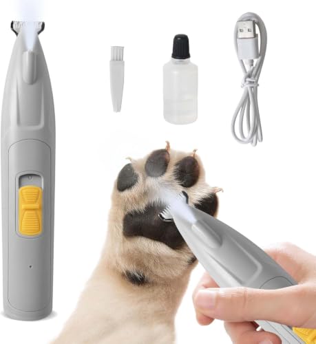 Image of AJIGNA MART Pet Paw Trimmer for Dogs & Cats with LED Light | Low Noise Rechargeable Cordless Electric Grooming Clipper for Paws, Face, Eyes, Ears & Rump | Safe Micro Precision Pet Hair Shaver Tool for Small Animals Home & Professional Use