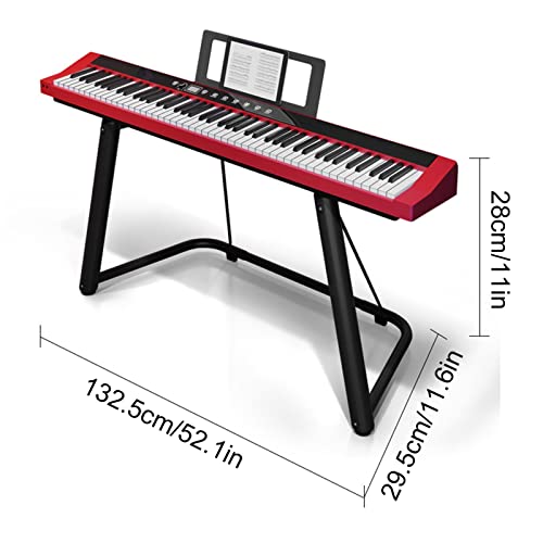 Clavier de piano numérique à 88 touches avec action de marteau Touches pondérées Piano électrique Bluetooth Connexion MIDI Haut-parleur HIFI intégré Comprend un support, une pédale de sustain (Color - Les Beatles, Paul McCartney, John Lennon, RIngo Starr, George Harrison Clavier de piano numérique à 88 touches avec action de marteau Touches pondérées Piano électrique Bluetooth Connexion MIDI Haut-parleur HIFI intégré Comprend un support, une pédale de sustain (Color – Image 8