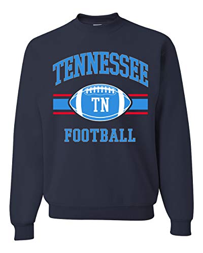 Wild Bobby City of Tennessee TEN American Football Fantasy Fan Sports Unisex Crewneck Graphic Sweatshirt, Navy, Small