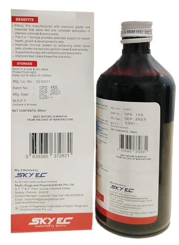 Image of Pro Daily Syrup for Dogs & Cats - 500 ml Multivitamin & Mineral Tonic with Amino Acids | Supports Immunity, Growth & Healthy Coat