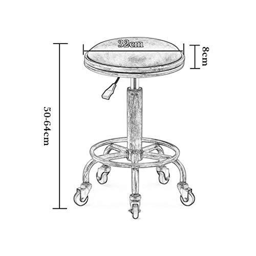 Tabouret ordinateur rouleau MU chaise de bar rotation retro