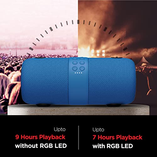 Image of Boat Stone 1200 14W Bluetooth Speaker with Upto 9 Hours Battery, RGB LEDs, IPX7 and TWS Feature(Jazzy Blue)