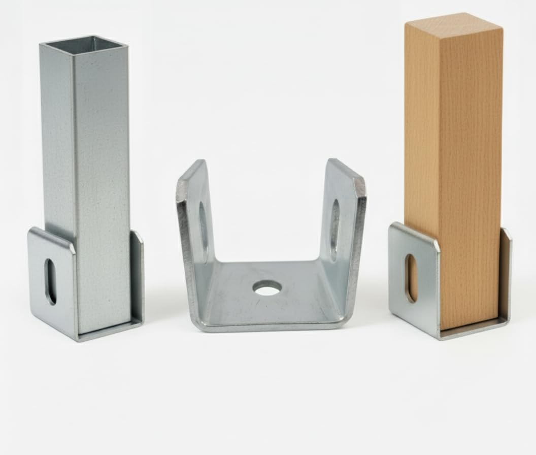 Acciaio Zincato Staffa a U 40x40x3mm Profilo Fai da Te