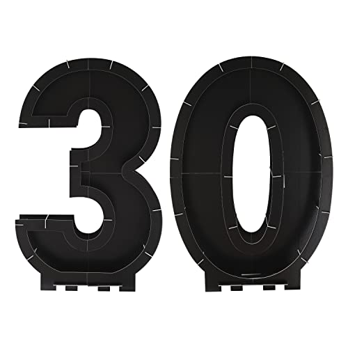 Ginger Ray 30th Balloon Black Mosaic Frame Decoration Party Backdrop - Image 3
