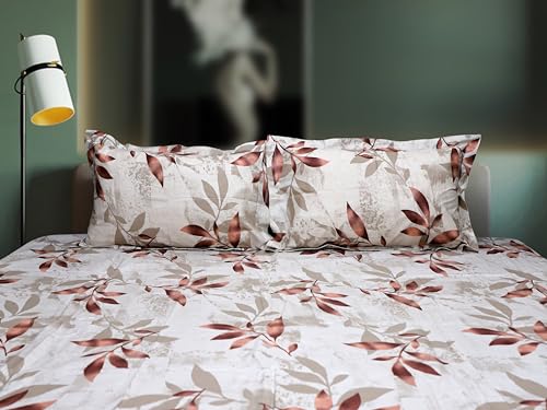 Image of Super Bedzz by Prihaal Decor Cotton Double Size Bedsheet with 2 Pillow Cover Size:108x108 (MEHRUN 3) bedsheet for Double Bed, Cotton Double bedsheet, Suitable for Bedroom, Gift Set