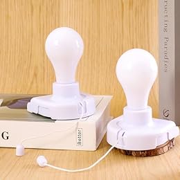 Battery Operated Light Bulb, Stick-Up LED Closet Light Bulb with Pull Chain