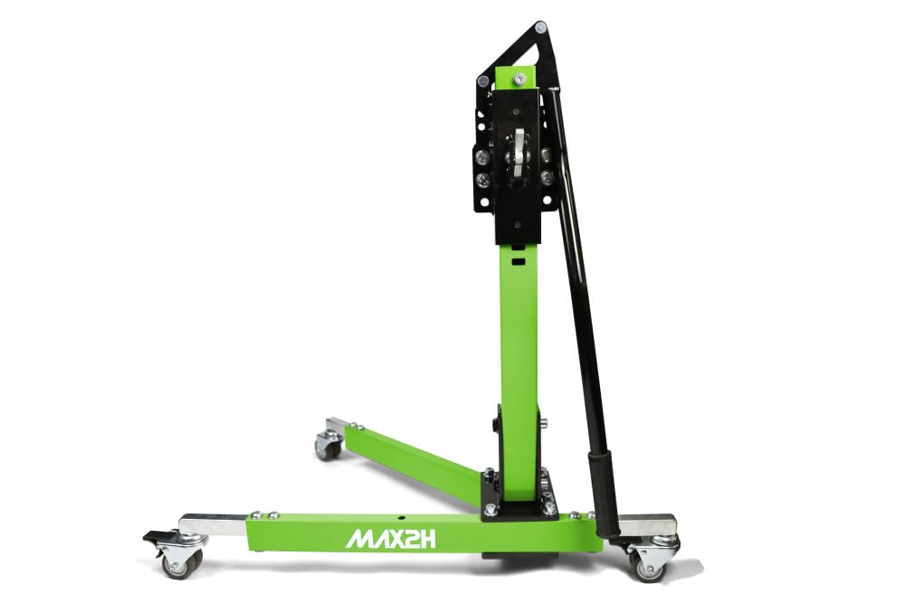 MAX2H Zentralständer Grundständer mit Rollen – grün – Profi Reifenmontage Motorrad