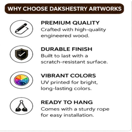 Image of DAKSHESTRY ARTWORKS Mom's Kitchen Wooden Hanging Sign | Cute Kitchen Wall Decor with inchMade with Love inch Quote | Decorative Door & Wall Hanging Plaque for Home, Dining Area, Restaurant, Cafe & Housewarming Gift