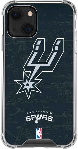 Skinit Clear Phone Case Compatible with iPhone 14 - Officially Licensed NBA San Antonio Spurs Secondary Logo Design