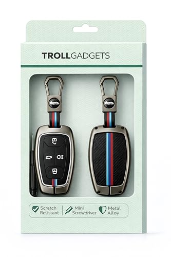 Image of TrollGadgets️ (𝟑 𝐌𝐨𝐧𝐭𝐡 𝐰𝐚𝐫𝐫𝐚𝐧𝐭𝐲) Car Key Cover for Tata Harrier | Safari | Nexon | Altroz | Tigor | EV | Punch | Tiago EV Electric - 4 Button Smart Key Pack Off 1