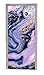 A.Monamour Stickers Muraux Galaxie Abstraite Motif Luxe Violet Et Or Marbre Texture Art Vinyle Chambre Porte Stickers Papier Peint Peintures Murales Amovible Porte Autocollants