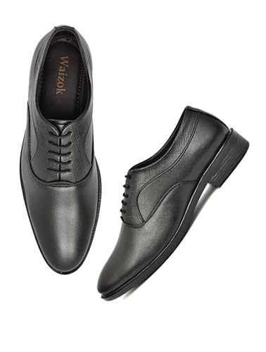 WAIZOK Premium Formal Shoes for Men Black - Image 5
