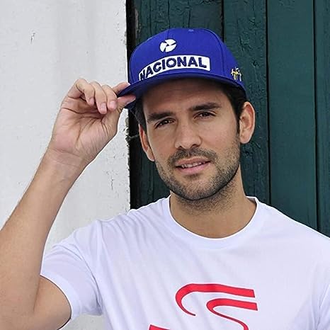 Boné Ayrton Senna Retrô Nacional Azul F1