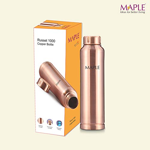 Image of Maple Russet 1000 CB Healthy Pure Grade Virgin Copper Bottle - 1 Liter