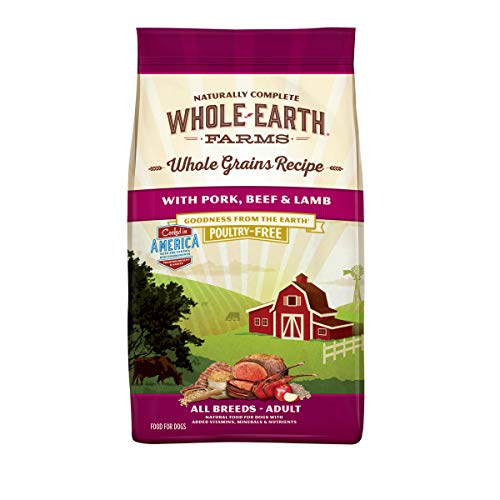 Whole Earth Farms Natural Dry Dog Food with Healthy Grains Pork, Beef & Lamb - 12.0 lb Bag