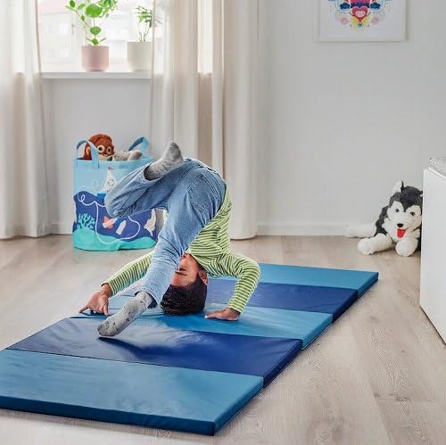 Miniatura 3 de Ikea M70552267 PLUFSIG Pelfsig Folding Gym Mat, Blue, 30.7 x 72.8 inches (78 x 185 cm),