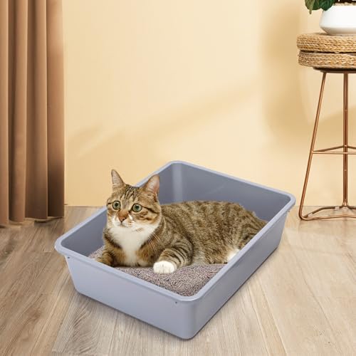 Litière pour chats anti-odeurs à nettoyage facile et design compact
