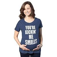 Algopix Similar Product 9 - Maternity Kicking Me Smalls Funny T