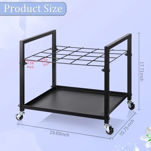 Cathyeen Blueprint Storage Rack Blueprint Holder Metal Blueprint Storage Cart with Wheels 20 Slots Roll File Holder for Home Office School to Storage Blueprint Poster Architectural (Black 20 Slots)