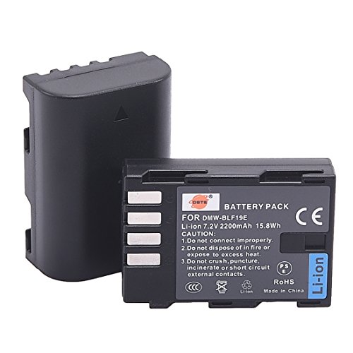 DSTE 2pcs DMW-BLF19E DMW-BLF19 Batteria di ricambio compatibile con Panasonic DMC-GH3 DMC-GH4 DC-GH5